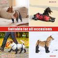 Idepet Dog Suspender Boots, Tall Dog Boots Anti-Slip & Fall Waterproof Shoes Leggings, Adjustable Suspender Boots for Wi