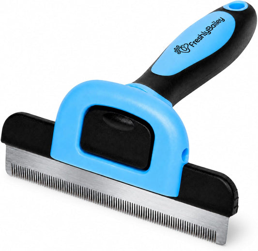 Freshly Bailey Deshedding Brush for Short Haired Dogs & Cats - Cat and Dog Brush for Shedding Short Hair - Highly Effective Deshedder Grooming Comb