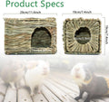 BWOGUE Large Guinea Pig Grass House, Guinea Pig Hideout, Foldable Straw Hut