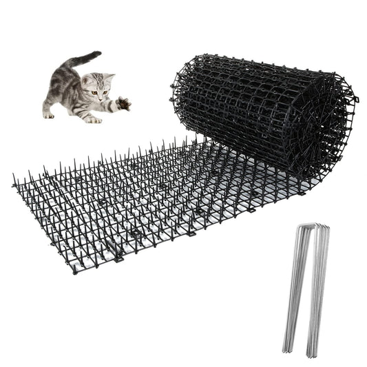 Cat Scat Mat with Spikes 12in x 13ft Scat Mats for Cat Indoor, Cats Scats Mats Anti-Cats Deterrent Mat Prickle Strips Home Spike Deterrent for Outdoor Garden Window Sofa, Black