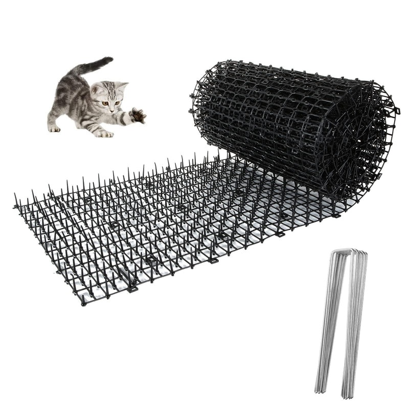 Cat Scat Mat with Spikes 12in x 13ft Scat Mats for Cat Indoor, Cats Scats Mats Anti-Cats Deterrent Mat Prickle Strips Home Spike Deterrent for Outdoor Garden Window Sofa, Black