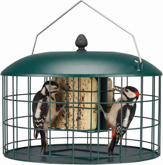 Veehoo Squirrel Proof Suet Feeder for Woodpeckers, All Metal Caged Feeders