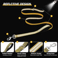 Hikiko 6FT Dog Leash with 2 Padded Handles Reflective