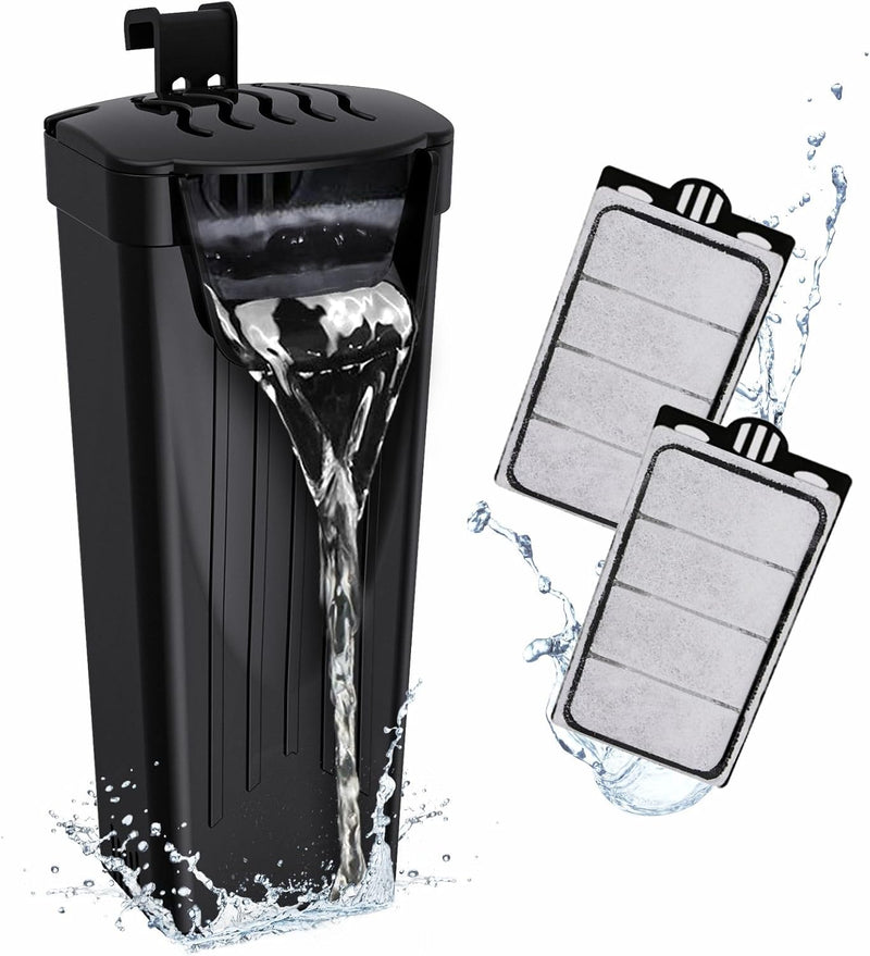 GOZILLA Turtle Tank Filter 74GPH, Low Water Level Turtle Tank 3.5W Fish Tank Aquarium Filters for Small Tanks up to 15 G