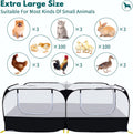 Small Animals Playpen,Pet Cage Tent Large Chicken Run Coop with Detachable Bottom Breathable Transparent Mesh Walls, Fol