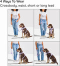 Wild One Hands-Free Adjustable Rope Dog Leash, Standard: 4' to 8.5' Long, .5" Wide, Adjustable for Crossbody, Waist & Handheld, Spruce