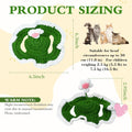 floofelove Flower Cat Hat, Cotton & Soft Cute Knitted Hats for Cats Birthday Party Spring Puppy Hat for Small Pets (Green,M)