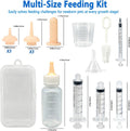 Pet Nursing Kit,Kitten Bottle Feeding Set with Nipples & Syringes,Puppy Silicone Feeding Tools Formula Dispenser Liquid 
