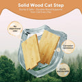 3Pcs 10"×8" Cat Wall Steps - Cat Stairs for Wall, Ladder Natural Wood with Fixtures,Turn Around or Climbing or Playing f
