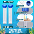 Konohan 12 Pcs 10ml Replacement Test Tubes for Aquarium Test Kits, Blue