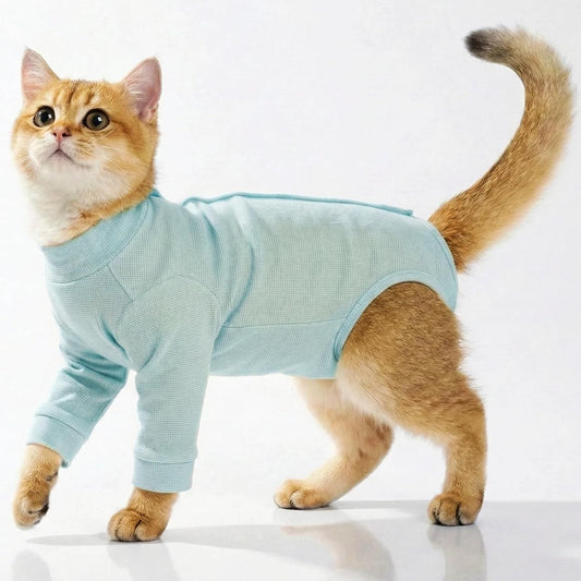 Cat Neuter Surgery Recovery Suit Male, Anti-Licking Cats Spay Recovery Suit Female, Long Sleeve Prevent Shedding Body Su