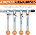INCLY 7W Ultra Silent Aquarium Air Pump - 245 Gallon/Hr, 4 Adjustable Outlets - Commercial & Hydroponics Oxygen Bubbler 