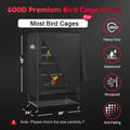 Zettum Bird Cage Cover - 600D Bird Cage Covers for Night Heavy Duty & Waterproof, Fade-Resistant Pet Bird Cage Cover Accessory for Parakeet, Parrot, Cockatiel and More Finches - 38 x 24 x 48 Inch
