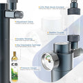 FZONE Desktop Aquarium CO2 System,45g CO2 Cartridge,5/8" & 3/8" Compatible