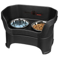 Neater Pet Brands Neater Feeder Deluxe Mess Proof Dog Bowls Elevated for Large Dogs Over 40 lbs, Made in USA, No Spill Raised Dog Food Bowl Stand Feeding Station, Food and Water Bowl Set, Black