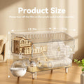 9 in 1 Acrylic Hamster Cage, Clear Dwarf Hamster Cage, with Tubes and All Accessories, 2-Tier Mouse Habitat, Easy to Cle