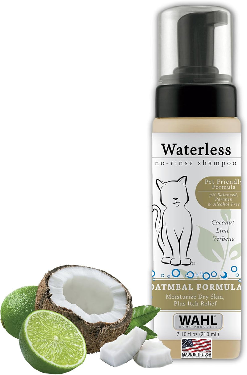 Wahl USA Cat Waterless Shampoo for Soothing Damaged Skin, Refreshing, Cleaning, and Removing Odors Between Baths - 7.1 O