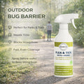 Flea Spray for Home & Pets Plant-Based Repellent with Lemongrass Scent 16oz