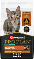 Purina Pro Plan Complete Essentials Kitten Food, Chicken & Rice, 3.2 lb Bag