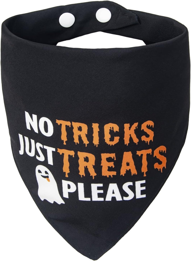Halloween Dog Bandanas No Tricks Just Treats Costumes for Large Pet