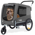 Tiggo Veelar Sports Pets Large Dog Bike Trailer & Stroller for Medium,Large Dog or Multiple Small Dogs, Pet Stroller for Dogs Up to 78 lbs, Parking Brakes, Low Center of Gravity