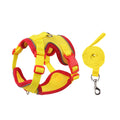 Cat Harness and Leash Set for Walking – Escape-Proof Reflective Vest for Cats and Small Dogs, Adjustable Soft Air Mesh with Pressure-Reducing Design, 4.92ft (Red & Yellow, M)