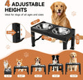 Black Elevated Dog Bowls Large Raised Dogs Bowl Stand Large/Medium Dogs