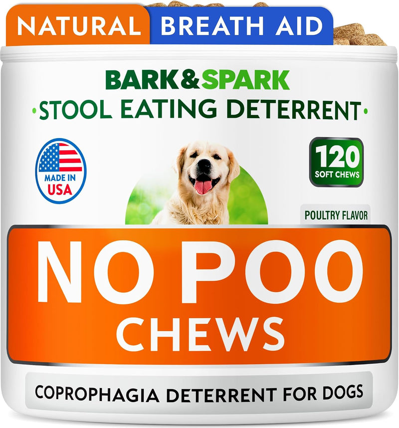 No Poo Chews for Dogs - Coprophagia & Stool Eating Deterrent with Probiotics, Digestive Enzymes & Breath Aid Support - Stop Dog Poop Eating
