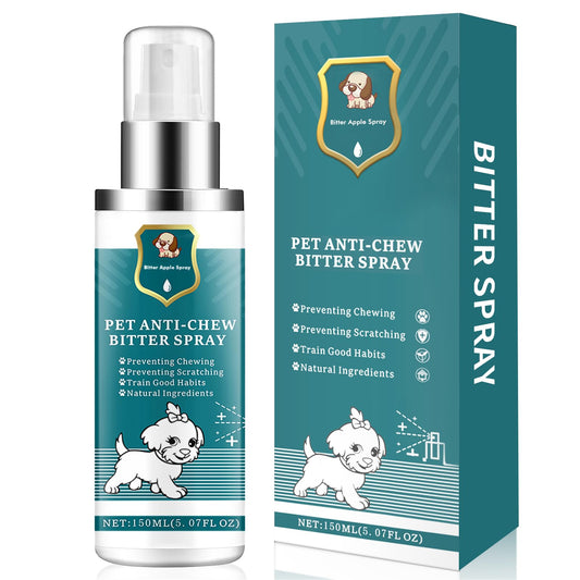 LIyun&Hang Enhanced Bitter Apple Spray for Dogs to Stop Chewing and Licking, No Chew Spray for Dogs, Stop Licking Wounds and Hot Spots, Protecting Furniture, Alcohol Free/Non-Toxic (Green) (Green)