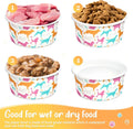 Mifoci 100 Pcs Disposable Dog Bowls 1.5 Cups Pets Disposable Feeding Bowls for Dogs and Cats Pets Paper Travel Cups for 