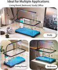 Aquarium Fish Tank Kit, 3 Gallon Betta Fish Tanks Starter Kit with Light and Filter, Blue Sand, Small Tropical Fish, Gup
