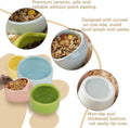 VanEnjoy 4 Pack Small Hamster Food Bowl Ceramic Guinea Pig Food Dish No Spill Hamster Food and Water Bowl Small Animal F