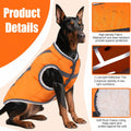 Reflective Dog Hunting Vest, High-Visibility Blaze Orange Dog Jacket, XL
