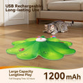 FEELNEEDY Rechargeable Cat Toys, 2 in 1 Hide and Seek Game Interactive Cat Toy, Movable LED Red Dot, Moving Concealed Feathers, Durable Exercise Toys for Indoor Cats, Bored Adult Cats Wand Toy