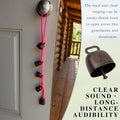 8-Pieces Metal Grazing Bells for Pets and Livestock, Loud Metal Cow Bells with Red Bronze Finish for Dogs, Cats, Sheep, 