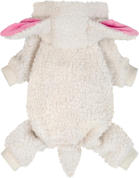 Fitwarm Halloween Sheep Dog Costumes, Funny Clothes for Small Dogs Boy Girl, Pet Apparel, White, Pink