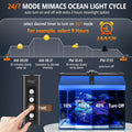 hygger LED Saltwater Aquarium Light, 24/7 Mode Nano Tank Reef Light for Coral, Refugium Light with White, Blue, U-V LEDs