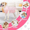 Coppthinktu Dog Onesie for Surgery Female, Breathable Dog Surgery Spay Recovery Suit, Dog Cone Alternative for Anti-Licking Skin Diseases, Small to XXL Sizes, Pink, Polyester Blend
