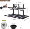 Elevated Dog Bowls for Large Dogs, 6 Height Adjustable Raised Stand with Mat, Slow Feeding Bowl and Three 1700ML Bowls, for Large Breed and Multi-Pet Households