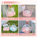 BUCATSTATE Small Animal Carrier Cage with Water Bottle, Portable Hamster Travel Carrier Carry Case 7.24" L*6.69 W *6.42"