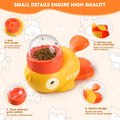Dog Interactive Treat Dispenser, 2026 New Yellow Duck Cat Treat Dispenser with Button, Slow Treat Feeding Dispenser for Small & Large Cats Dogs