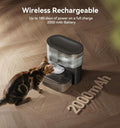 Wireless Cat Water Fountain No Filters, Wastewater Separation, FEELNEEDY Stainless Steel Bowl, 3.5L Pet Water Fountain f