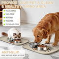 SMILOOL Waterproof Silicone Pet Food Mat with Raised Edge for Dog & Cat