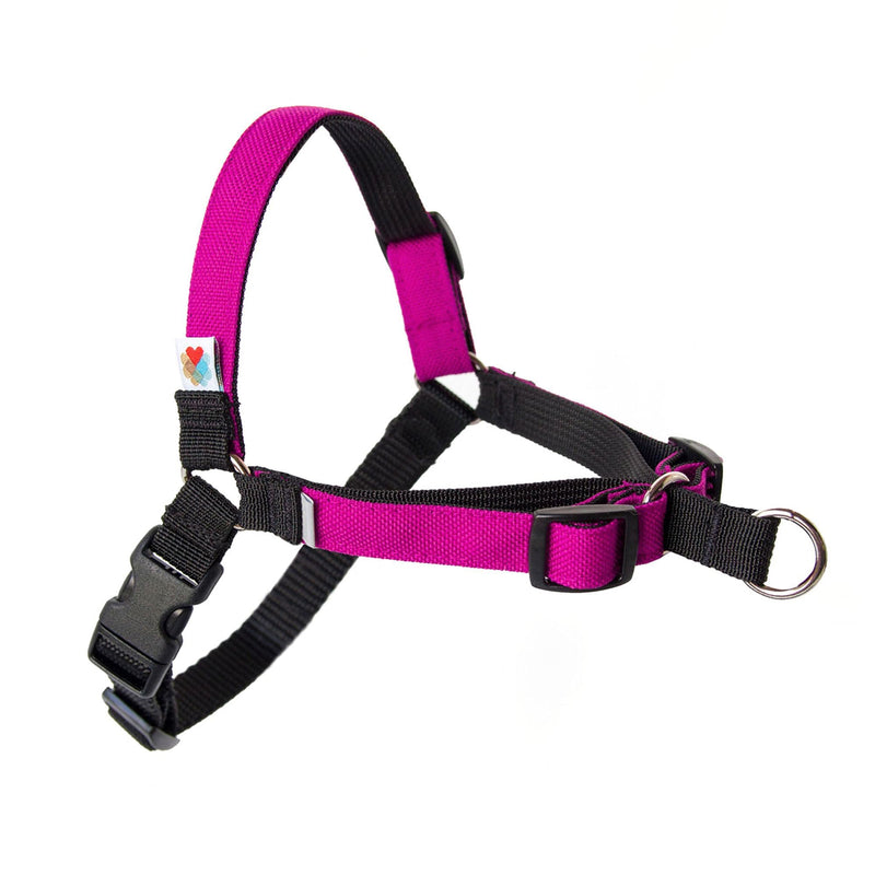 Wildebeest No Pull Dog Harness | Comfortable Training Harnesses | Effective No Pull Harness Design | Ideal for Medium Sized Dog | 4-Point Adjustable(M - 22~28 inch Girth, Fuchsia)