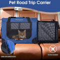 Large Cat Carrier Soft Sided, Expandable Portable Small Dog Carrier, 19.7"x13.8"x13.8" Car Travel Folding Comfortable De