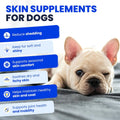 Omega 3 Fish Oil for Dogs Dog Skin and Coat Supplement Shiny Coats Dog Skin Allergy Relief for Dogs Itching Reduce Shedding EPA & DHA Fatty Acids Salmon Oil Supplement 200 Ct