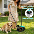 Pooper Scooper, 46" Long Handle Heavy Duty Picker-Upper, Swivel Bin Rake Kit with Bag Attachment, 100 Waste Bags for Sma