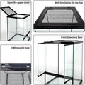 11 Gallon Tall Reptile Glass Tank 12"x12"x18",Pre-Assembled Vertical Terrarium Enclosure with Front Openning Door and To