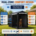 Outdoor Dog Kennel Cover 8’D x 4’W x 6’H, Heavy Duty Weather Cover Only