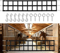 Horse Stall Guards with Adjustable Straps, High Tenacity Nylon Barn Door Guards with Screw Eyes and Open-End Snaps for B